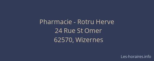Pharmacie - Rotru Herve