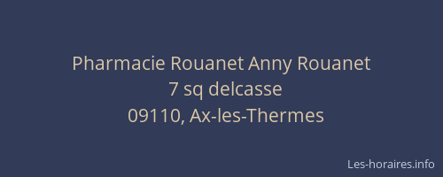 Pharmacie Rouanet Anny Rouanet