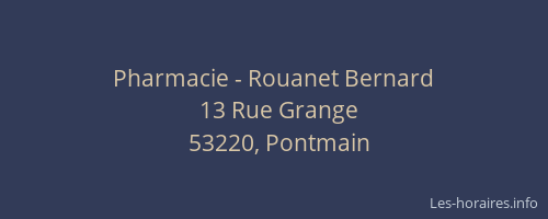 Pharmacie - Rouanet Bernard