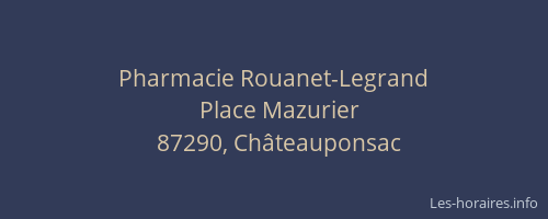 Pharmacie Rouanet-Legrand