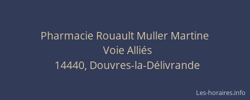 Pharmacie Rouault Muller Martine