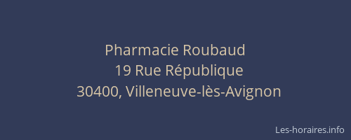 Pharmacie Roubaud