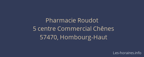 Pharmacie Roudot