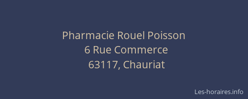 Pharmacie Rouel Poisson