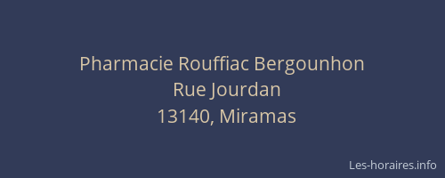 Pharmacie Rouffiac Bergounhon