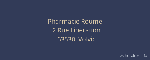 Pharmacie Roume