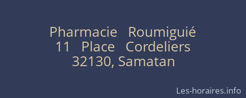 Pharmacie   Roumiguié