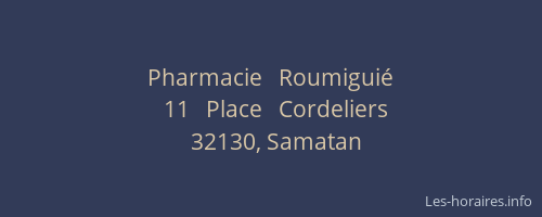 Pharmacie   Roumiguié