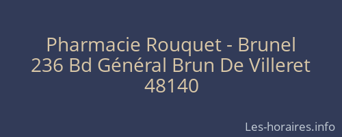 Pharmacie Rouquet - Brunel