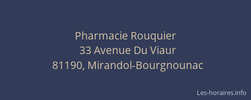 Pharmacie Rouquier