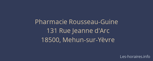 Pharmacie Rousseau-Guine