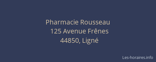 Pharmacie Rousseau