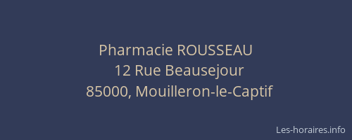 Pharmacie ROUSSEAU