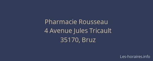 Pharmacie Rousseau