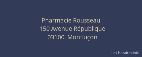 Pharmacie Rousseau