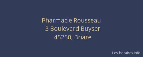 Pharmacie Rousseau