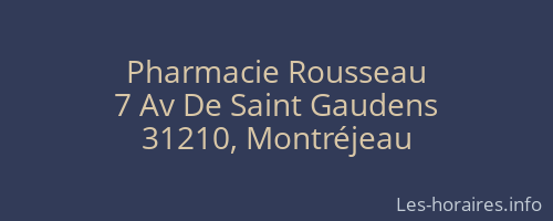 Pharmacie Rousseau