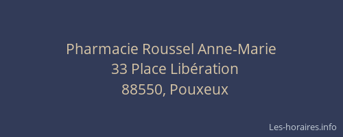Pharmacie Roussel Anne-Marie