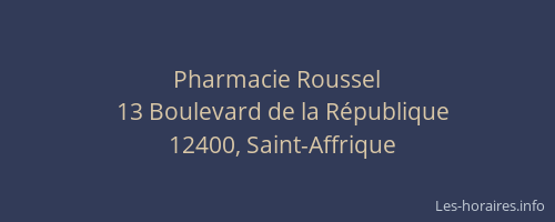 Pharmacie Roussel