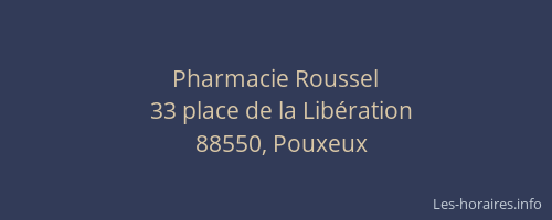 Pharmacie Roussel