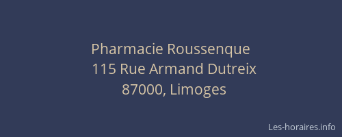 Pharmacie Roussenque