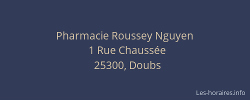 Pharmacie Roussey Nguyen