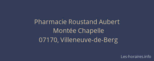 Pharmacie Roustand Aubert