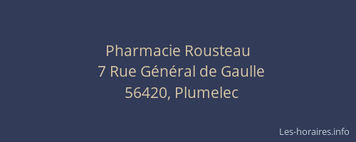Pharmacie Rousteau