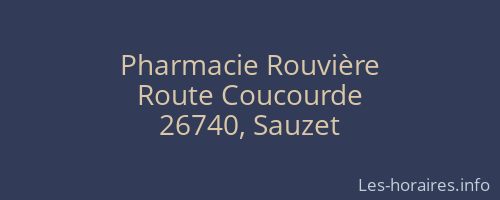 Pharmacie Rouvière