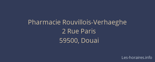 Pharmacie Rouvillois-Verhaeghe