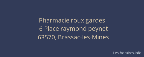 Pharmacie roux gardes