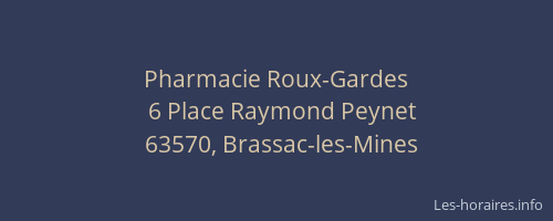 Pharmacie Roux-Gardes