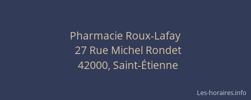 Pharmacie Roux-Lafay