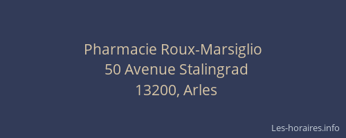 Pharmacie Roux-Marsiglio