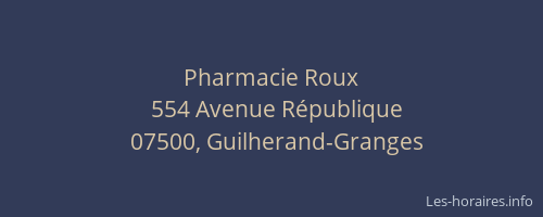 Pharmacie Roux