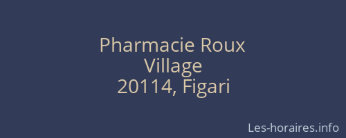 Pharmacie Roux