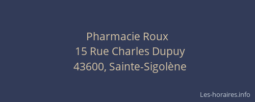 Pharmacie Roux