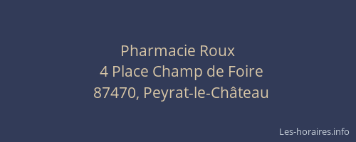 Pharmacie Roux