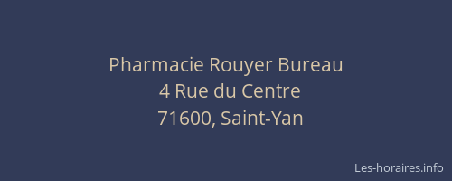 Pharmacie Rouyer Bureau