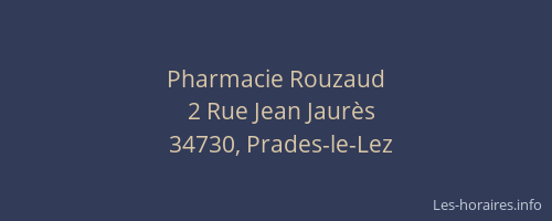 Pharmacie Rouzaud
