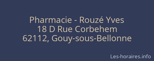 Pharmacie - Rouzé Yves