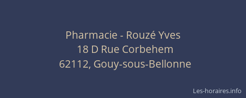 Pharmacie - Rouzé Yves