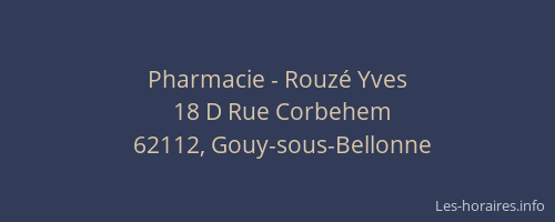 Pharmacie - Rouz&eacute; Yves
