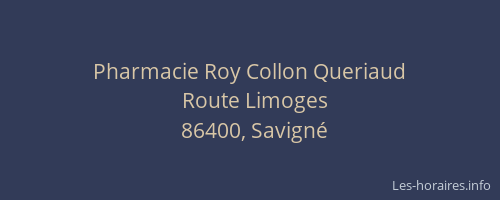 Pharmacie Roy Collon Queriaud