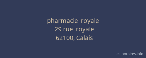 pharmacie  royale