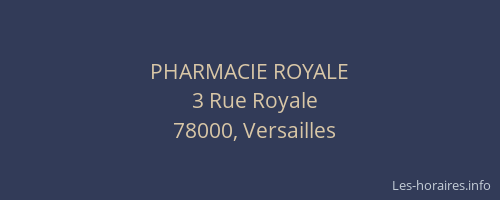 PHARMACIE ROYALE