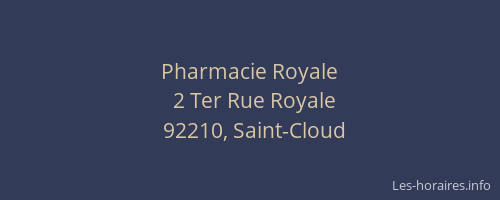 Pharmacie Royale