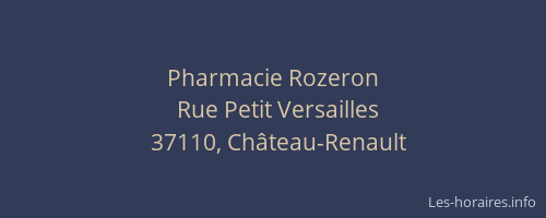 Pharmacie Rozeron