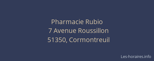 Pharmacie Rubio