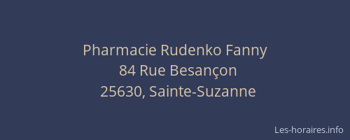 Pharmacie Rudenko Fanny